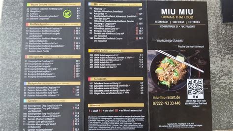 miu miu speisekarte achern|Speisekarte Miu Miu China & Thai Food in Achern.